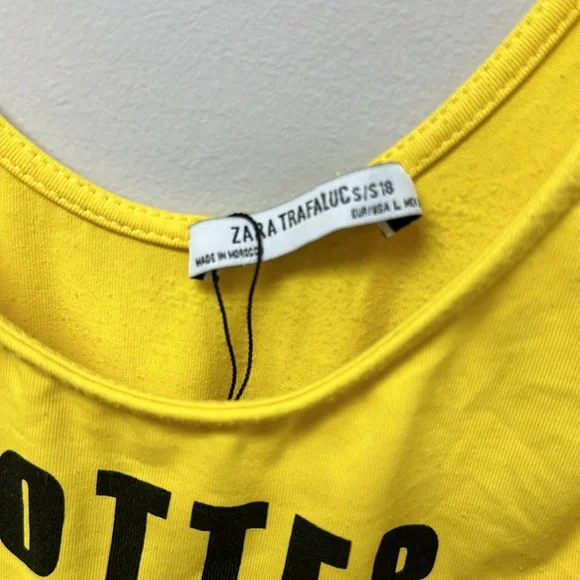 Zara Hotter Than Wasabi bright yellow bodysuit Large - Picture 3 of 3